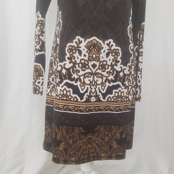 Hale Bob Paisley Print Long Sleeve Dress - Picture 2 of 9